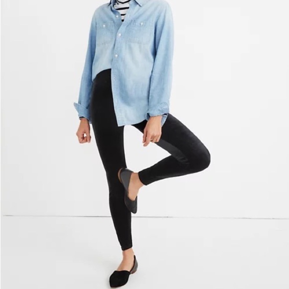 MADEWELL High-Rise Velvet Leggings - Picture 1 of 10